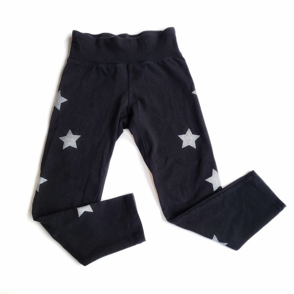 Gap Girls 6-7 Athletic Leggings Sparkly Stars Worn Once - Picture 1 of 4